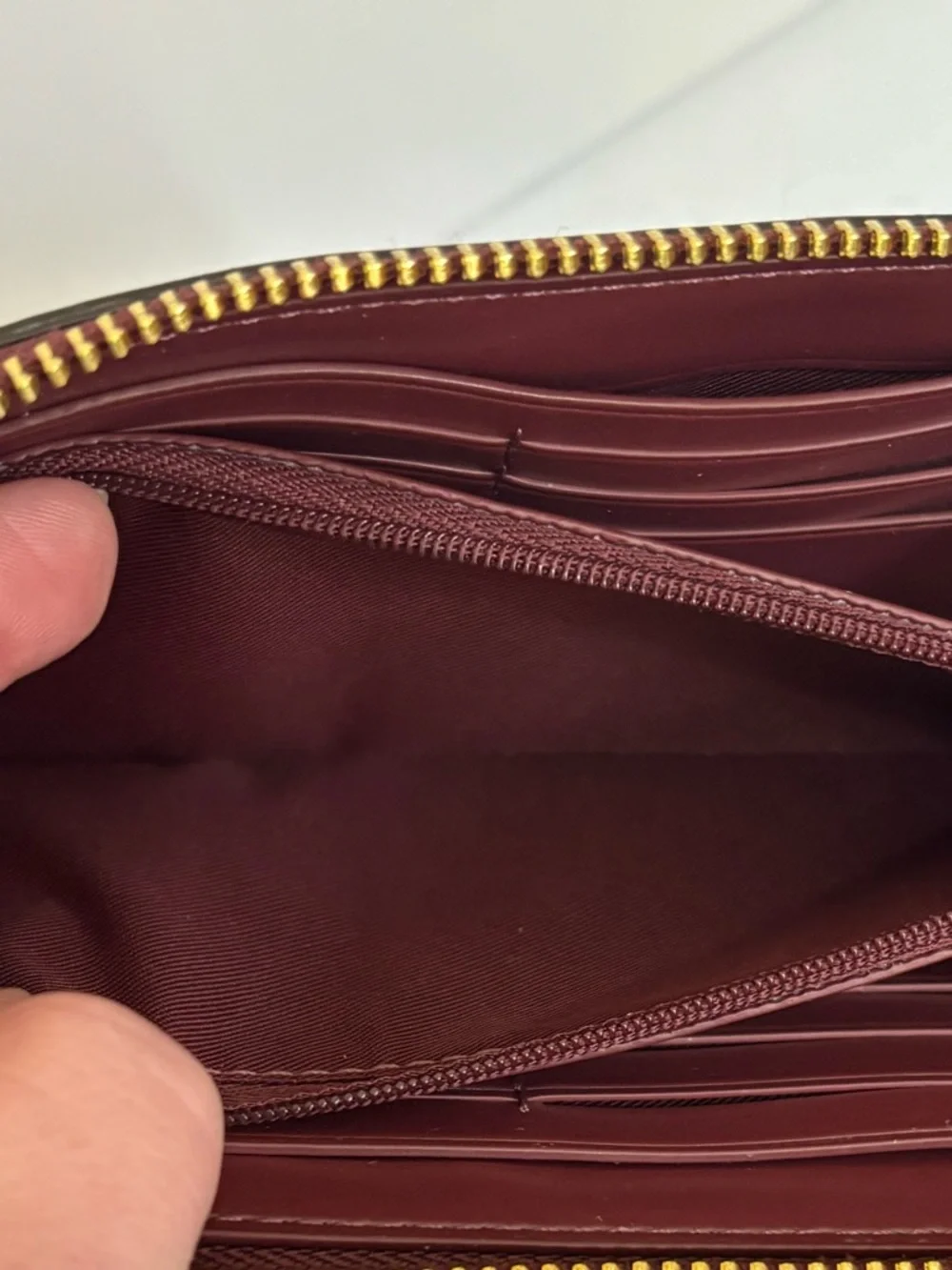 Coach Accordion Zip Wallet in Signature Canvas with Desert Tulip Print - Picture 11 of 14
